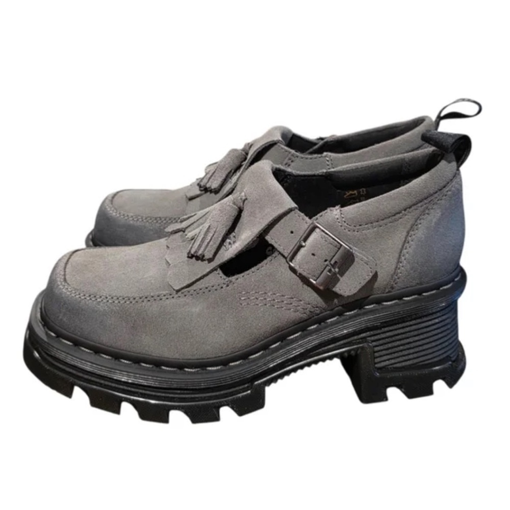 Dr. Martens Gunmetal Mary Jane Loafers
